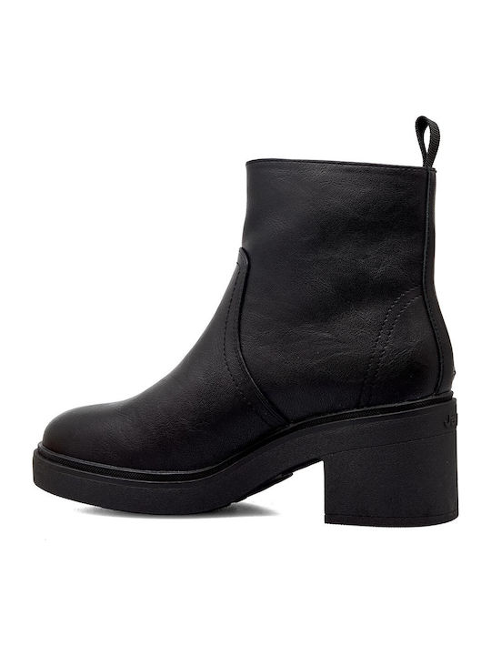 Leather Women's Ankle Boots Black