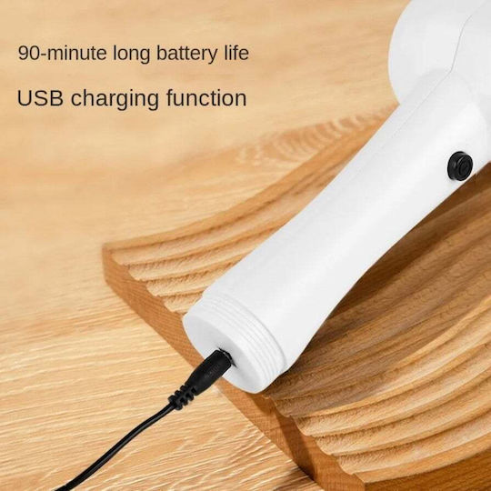 Perie electrică multifuncțională fără fir 4 capete suport de încărcare USB alb-mov