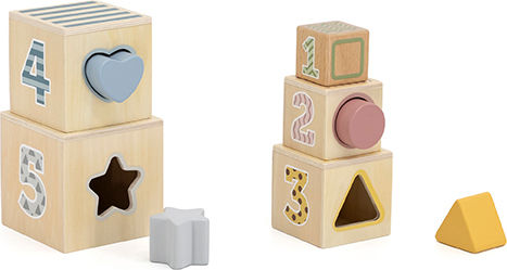 Viga Toys Stacking Toy made of Wood for 18++ Months