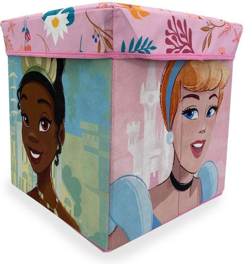 Κουτί-σκαμπό Disney Home Princess 08 30x30x30 Coral 100% Polyester