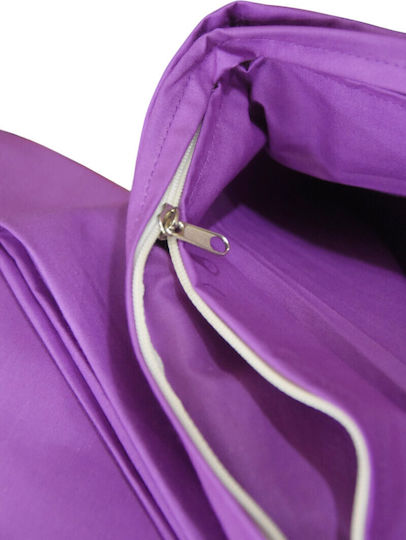 Decotelia Bettbezug-Set Baumwolle Übergröße mit 2 Kissenbezügen 220x240 Purple