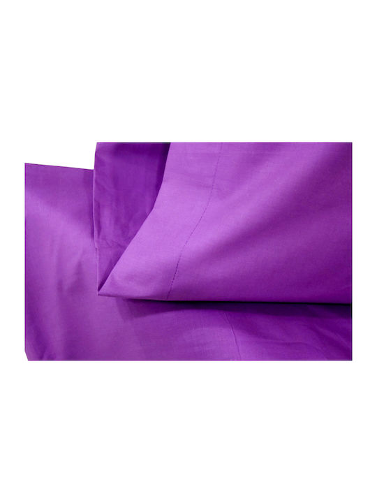 Decotelia Duvet Cover Set Cotton Single with Pillowcase 160x240 Purple