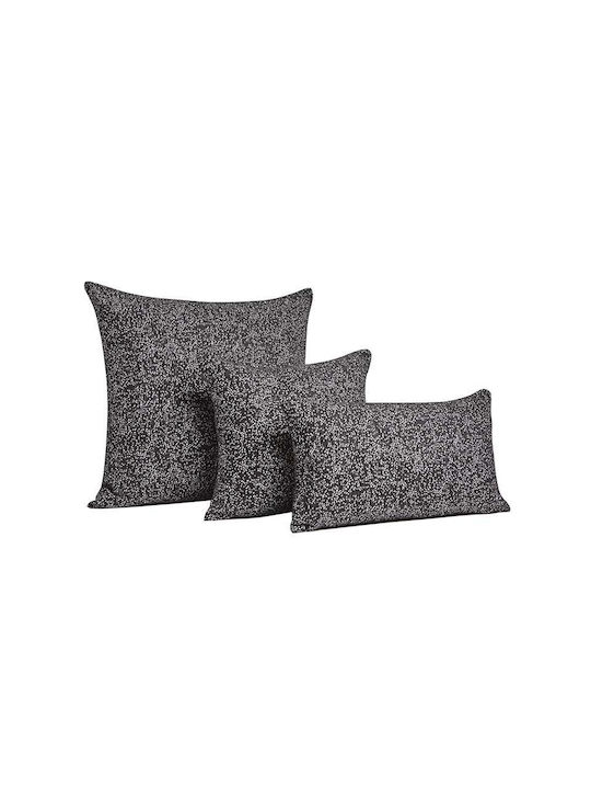 Bed&Bath Διακοσμητική Μαξιλαροθήκη από 100% Βαμβάκι Black & White 30x50εκ.