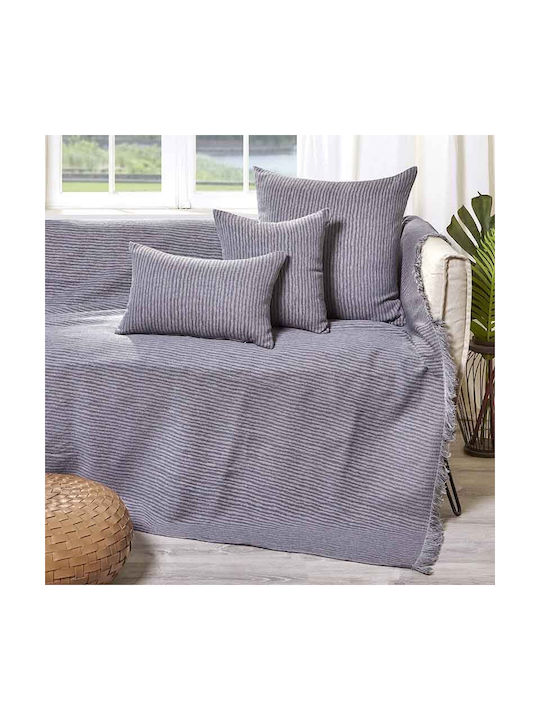 Bed&Bath Decorative Pillow Case from 100% Cotton Anthracite 30x50cm