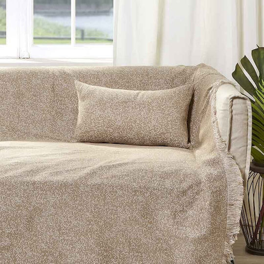 Bed&Bath Decorative Pillow Case from 100% Cotton Beige 30x50 cm