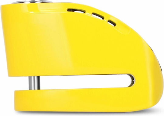 Shad Motorcycle Disc Brake Lock with Alarm & 6mm Pin in Yellow