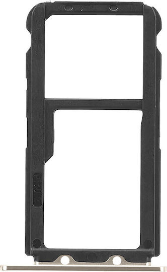 Clappio SIM Card Tray Huawei Mate 20 Lite Nano SIM Micro SD Gold