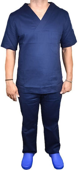 Tips Unisex Hose & Bluse Set Blau aus Baumwolle und Polyester