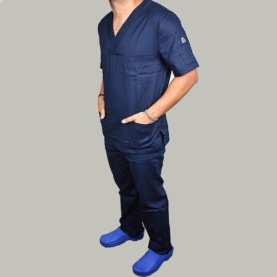 Tips Unisex Hose & Bluse Set Blau aus Baumwolle und Polyester
