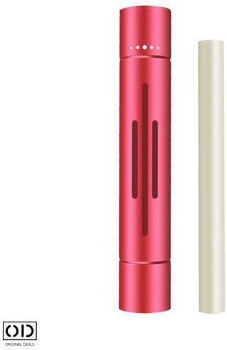 Car Air Freshener Vent Clip Featuring 5 Reusable Natural Oil Scent Refills Aluminum Red Original Deals