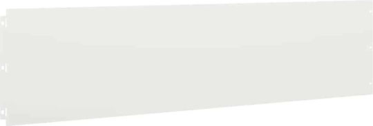 vidaXL Metallgartenbordüre in Weiß Farbe 1.03m x 25cm