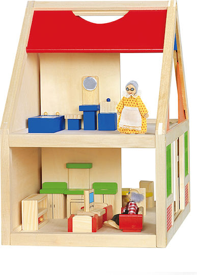 Viga Toys Ξύλινο Κουκλόσπιτο 26.5εκ.