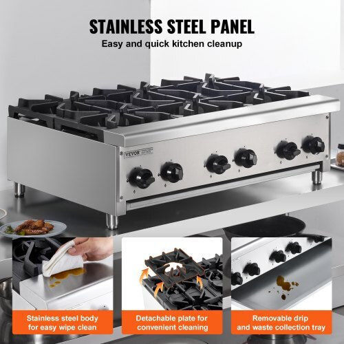 Vevor Natural Gas Cooktop Sextuple