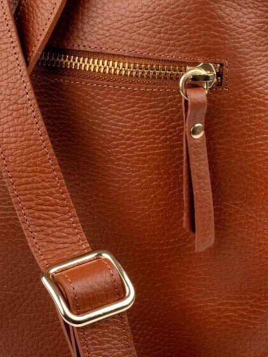 Leder Damentasche Rucksack Tabac Braun
