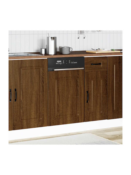 Kalmar Geschirrspülerverkleidung aus brauner Eiche 45x1,5x67 cm Braun 45 x 1,5 x 67 cm