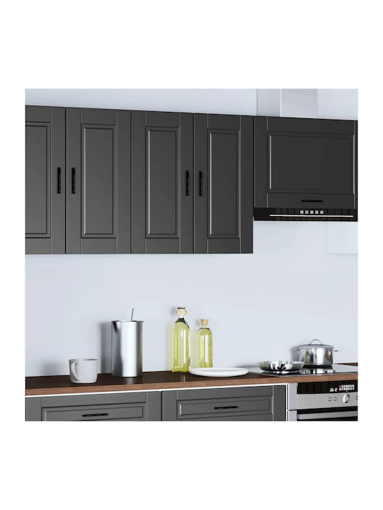 Vidaxl Kitchen Wall Cabinet Porto Black Engineered Wood