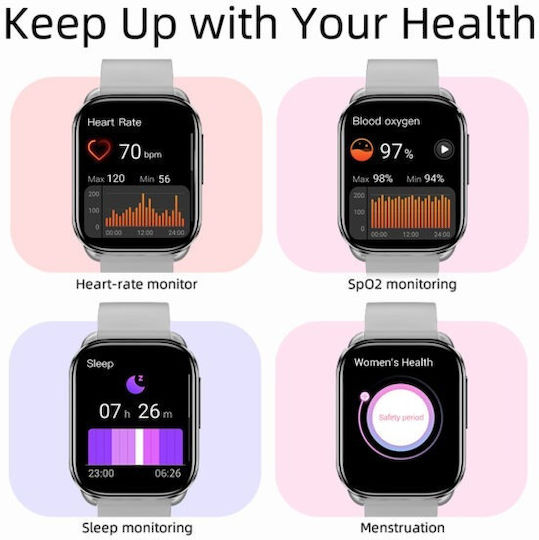 QCY Gs S6 Smartwatch (Gri)