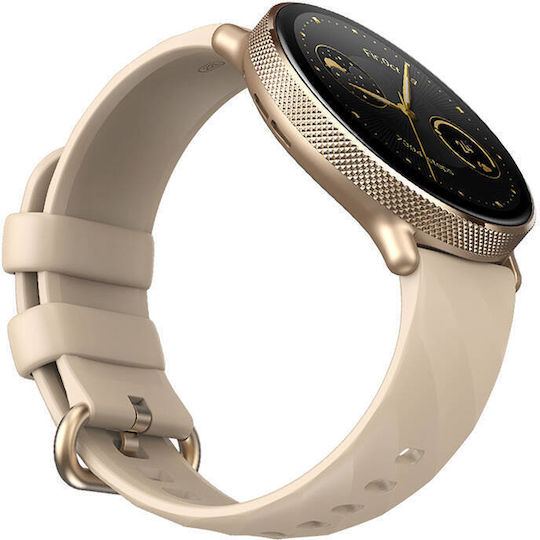 Zeblaze GTR 3 Pro Stainless Steel 45mm Smartwatch με Παλμογράφο (Χρυσό)
