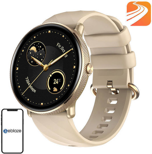 Zeblaze GTR 3 Pro Smartwatch with Heart Rate Monitor (Gold)