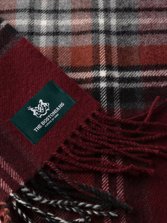 The Bostonians Men's Wool Scarf Burgundy