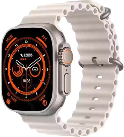 Andowl W800 Ultra 49mm Smartwatch mit Pulsmesser (Orange)