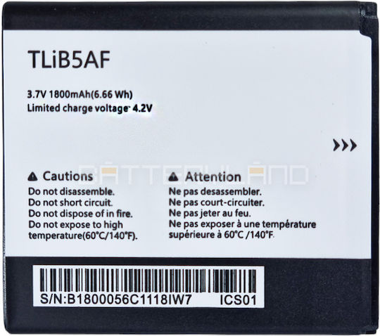 Alcatel TLiB5AF Compatible Replacement Battery 1800mAh for