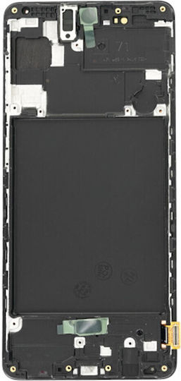 Οθόνη με Μηχανισμό Αφής και Πλαίσιο για Galaxy A71 (Μαύρο)