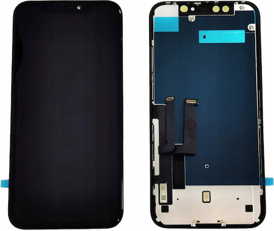 CoreParts Οθόνη mit Touch-Mechanismus für iPhone XR (Schwarz)
