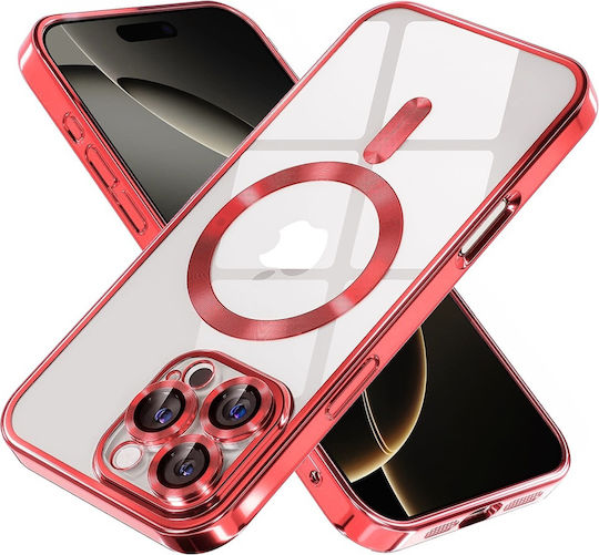 Techsuit Luxury Crystal MagSafe Back Cover Red (iPhone 16 Pro Max)