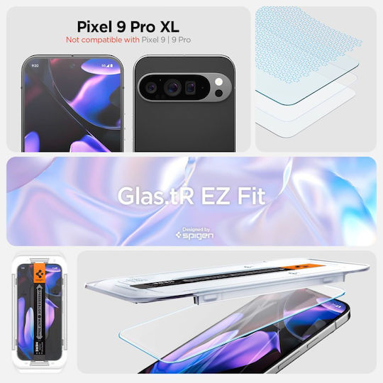 Spigen Glas.tR EZ Fit 2.5D Full Glue Закалено Стъкло 2 Бр. (Google Pixel 9 Pro XL / 10 Pro XL)