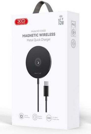 XO Φορτιστής Magsafe 15W Power Delivery / Quick Charge 2.0 / Quick Charge 3.0 Μαύρος (CX022)