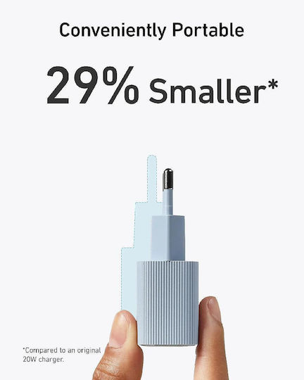 Anker Φορτιστής Χωρίς Καλώδιο GaN με Θύρα USB-C 30W Power Delivery Μαύρος (Nano 4)