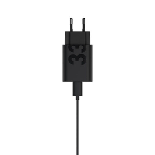 Motorola Charger with USB-A Port and Cable USB-C 33W Power Delivery Blacks (Turbopower)