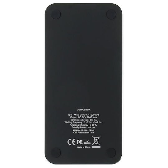Guess Încărcător Wireless (Qi Pad) și Cablu micro USB 5W Negruς (GUWCP850TLBK)
