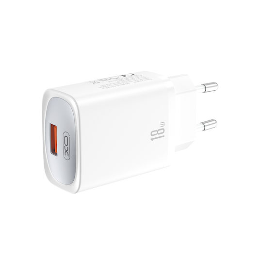 XO Φορτιστής Χωρίς Καλώδιο με Θύρα USB-A 18W Quick Charge 3.0 Λευκός (CE19)