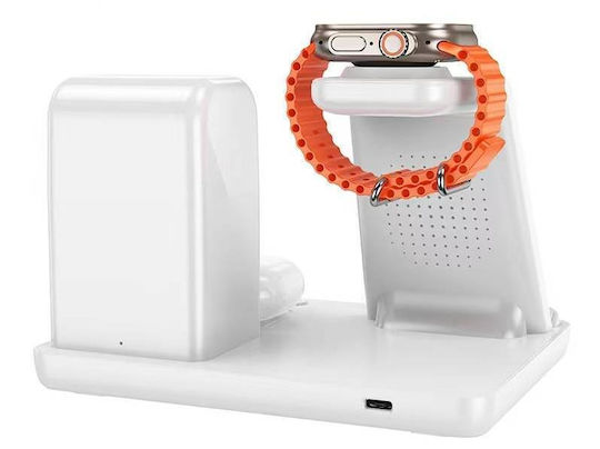 Hoco Încărcător Wireless (Qi Pad) 15W Albς (CQ9 Crown)