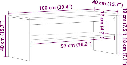 Vidaxl TV-Schrank Artisan Eiche 100x40x40 cm Holzwerkstoff