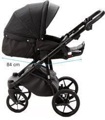 Adamex Nola Standard Ρυθμιζόμενο Καρότσι 3 σε 1 Μαύρο 14.8kg