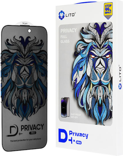 Lito Privacy Tempered Glass Μαύρο (iPhone 13 Pro Max)