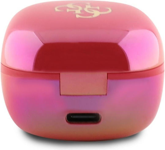 Guess 4G Logo Mini In ear Bluetooth хендсфри Слушалки с Кутийка за Зареждане Розов