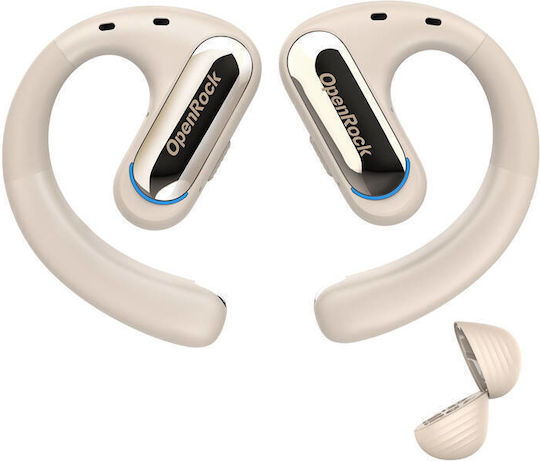 OneOdio OpenRock Prο In-ear Bluetooth Handsfree Căști cu Rezistență la Transpirație și Carcasă de Încărcare Bej