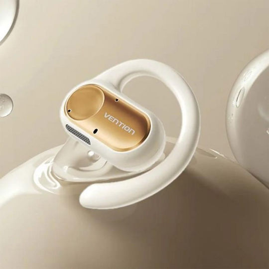 Vention OpenBeat O11 Open Ear Bluetooth Handsfree Ακουστικά με Αντοχή στον Ιδρώτα και Θήκη Φόρτισης Μπεζ