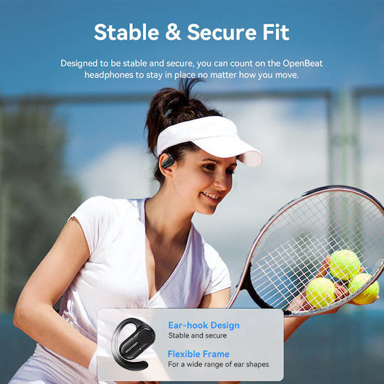 Vention OpenBeat O11 Open Ear Bluetooth Handsfree Ακουστικά με Αντοχή στον Ιδρώτα και Θήκη Φόρτισης Μπεζ