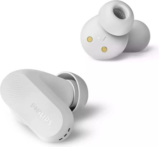 Philips TAT3509 In-ear Bluetooth Handsfree Ακουστικά με Αντοχή στον Ιδρώτα και Θήκη Φόρτισης Λευκά