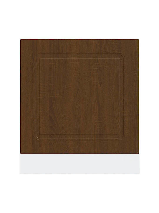Kalmar Geschirrspüler-Front aus brauner Eiche 60x1,5x67 cm Braun 60 x 1,5 x 67 cm