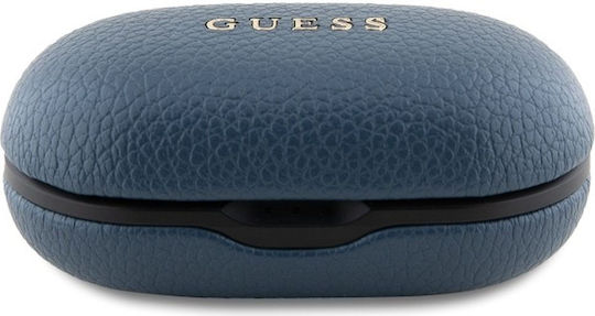 Guess PU Grained ENC In-ear Bluetooth Handsfree Earphones with Charging Case Blue