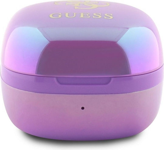 Guess 4G Logo Mini In ear Bluetooth хендсфри Слушалки с Кутийка за Зареждане Лилав