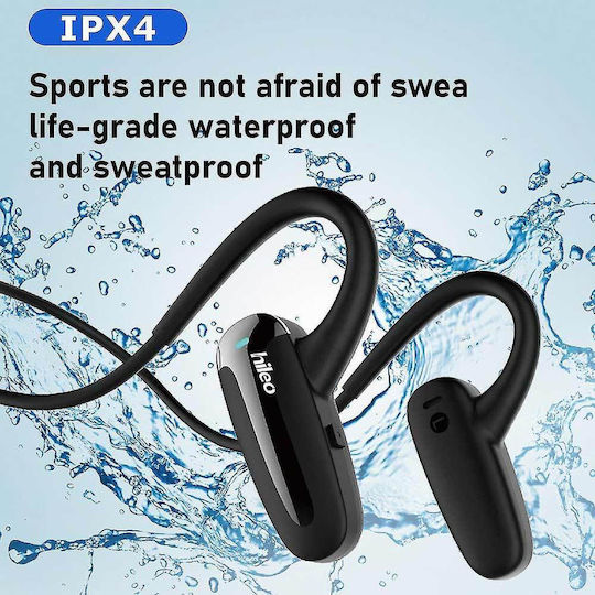 Hileo HI70 Отворено ухо Bluetooth хендсфри Слушалки с Устойчивост на Пот Черен