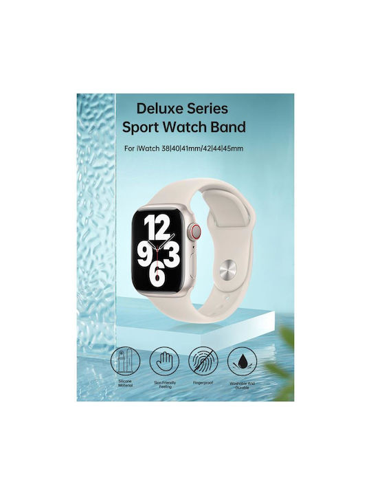 Devia Sport Strap Silicone White (Apple Watch 38/40/41/42mm)