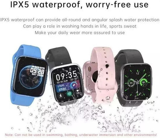 T99 Pro Smartwatch με Παλμογράφο (Ροζ)